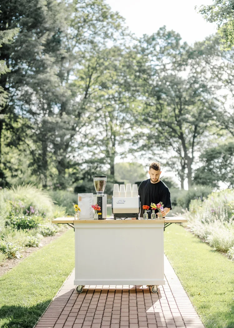 Coffee cart catering for events across Pennsylvania, New Jersey, New York, and Washington DC.