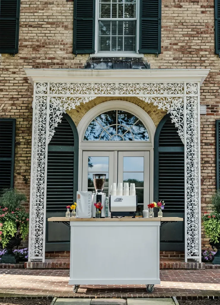 Elegant espresso catering for weddings and private events in Pennsylvania, New Jersey, Maryland, and beyond.