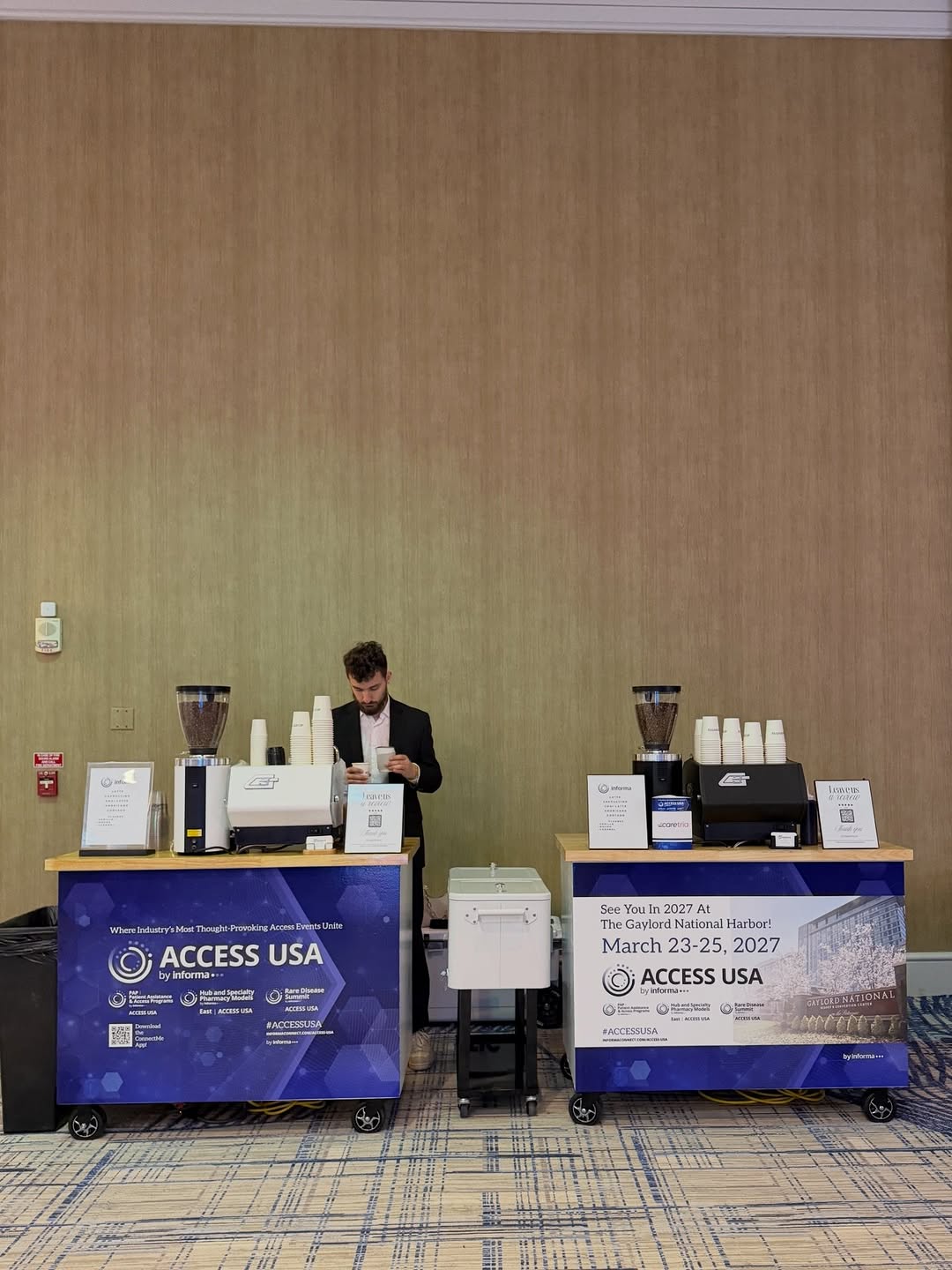 branded coffee cart for corporate events and conferences in Philadelphia, PA.